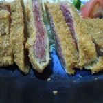 牛かつ おか田 - 牛ロース断面