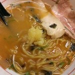 ラーメンたんろん - 冷やし油そば 海老味噌添えからの～ニンニク投下(2014/8)
