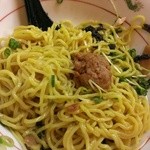 ラーメンたんろん - 冷やし油そば 海老味噌添えからの～-海老味噌投下(2014/8)