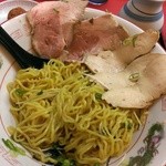 ラーメンたんろん - 冷やし油そば 海老味噌添えからの～-混ぜ後(2014/8)