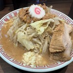 麺屋 神工 - ラーメンミニ(980円) 野菜マシ・にんにく少し・あぶら普通