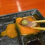 中華そば 鴨福 - わさびを頭に乗っけて、
      黄身の一番風呂へザッバーン(✽Дຶ✽)
      (*/ω＼*)ｷｬｰ!!
      湯船が決壊