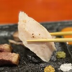中華そば 鴨福 - コチラは桜姫鶏のむね肉。