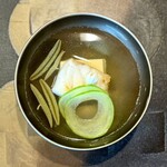 よし澤 - ◉玉子豆腐とクエとじゅんさいのお椀