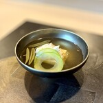 よし澤 - ◉玉子豆腐とクエとじゅんさいのお椀