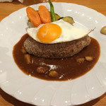 ガーベラキッチン - ガーリックデミソースのハンバーグ