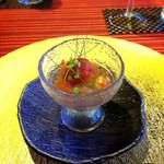 山都茶寮 - トマトのコンポート桂花陳酒のジュレ