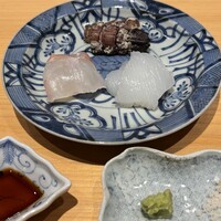 鮨処 やまと - 福島タイ、愛知イカ、シャコ小樽漬け込み 