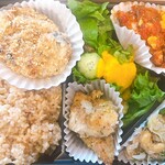 THE SOIL&PADDYS - 揚げないヴィーカンコロッケ、チキンのトマト煮、ササミ、玄米ビーフンのたまり醤油バター