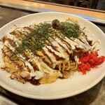 お好み焼きあやちゃん - オムソバ大盛り