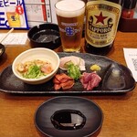 大富豪 - 赤星@399 鶏刺し盛り@500