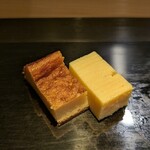 戸越銀座 鮨 ばんど - 玉子焼き（はちみつ入り、白味噌入り）