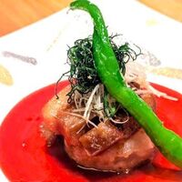 糸島豚角煮と秋茄子のステーキ
