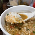 らーめん楓神 - ご飯につけて食べるとこれがウマい‼️