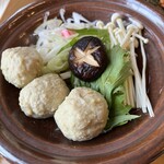 猿倉温泉 - 鶏団子鍋