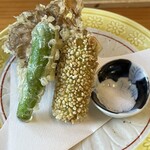 猿倉温泉 - 初日の天ぷら