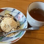 猿倉温泉 - 初日のデザート、わらび餅