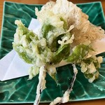 猿倉温泉 - 採れたてコシアブラの天ぷら