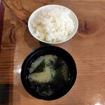 農家カフェ ippongi - ご飯と味噌汁