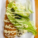 麺紡 - イカフライ＋野菜サラダ