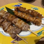 博多とり料理 鳥米 - 焼き鳥（豚バラ・とり皮）