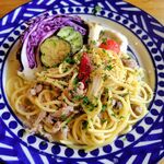 KINGPIN CAFE - グリル野菜とサルシッチャのペペロンチーノ