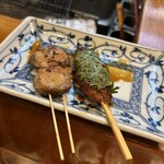 鳥長 - しいたけ　しそつくね