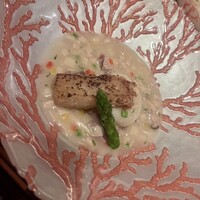 青山はしづめ - フカヒレステーキ＆煮込み 二種盛塩漬け青唐辛子ソース