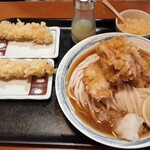 麦きり トクオカ - かしわ天ぶっかけと単品えび天