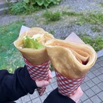 マリオンクレープ - 料理写真:ツナチーズと娘のブルーベリージャムチーズ