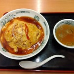 日高屋 - 天津飯(スープ付き)