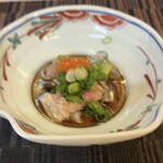 はなき創作寿司 - マグロ皮のもみじおろしポン酢