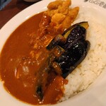 CoCo壱番屋 - 料理写真:フライドチキン・チーズ・ナス・4辛