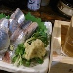 鳥藤 - イワシ刺し450円