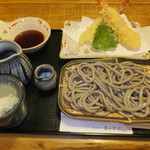 蕎麦切り 春のすけ - 大海老天せいろ　太打ち麺　１５００円　【　２０１４年８月　】