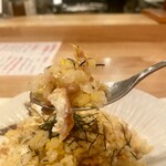 割烹 縮 - 〆の納豆チャーハン♪