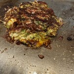 お好み焼 鉄板焼 徳川 - お好み焼きの完成形（笑）家光だったと思います