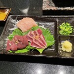 葛城 - 鳥刺し　三種盛り