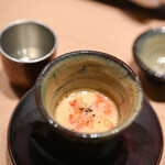 鮨 しばかつ - 《駿河灣（するがのうみ）》櫻鰕（さくらえび）入（い）り"蒸蛋（ちやわんむし）"