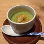 吉祥じ 和こん - アスパラガスのスリ流し　カラスミの塩味が絶妙