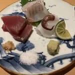 吉祥じ 和こん - 刺し盛り　イカは塩がお勧め