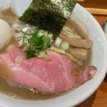 焼きあご煮干しらぁめん はなかぜ - 味玉濃厚らぁめん(¥1,170),ライス(¥170)