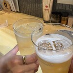 もつ焼 高賢 - 梅酒ソーダ ”(*>∀<)o ホッピー
