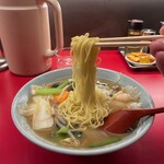 南海飯店 - 五目汁そば（塩）の麺
