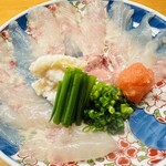 日本料理 鯛 - カワハギ 刺身