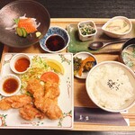 鳥安 - 竜田揚げ御膳 1,320円