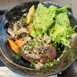 ポコポコぺぺハンバーグ屋さん - きのこ和風ハンバーグ