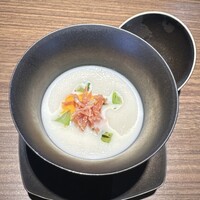 松石 - 春大根　スープ　雲丹　金華ハム