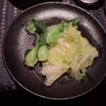 瀬里奈 - しゃぶしゃぶのスープで調理した白菜、チンゲン菜です。