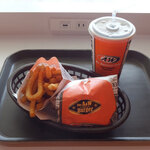 A&W I-Asu Okinawa Toyosaki Ten - The A&W Burger + Super Fry R Combo